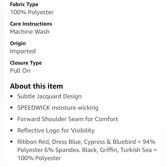 NWT Men’s Red Reebok Textured Active Tee Size XXL - Picture 7 of 15